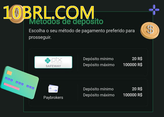 O cassino 10BRL.COMbet oferece uma grande variedade de métodos de pagamento